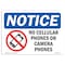 Signmission OSHA Sign, 7" H, Rigid Plastic, No Cellular Phones Or Camera Phones Sign With Symbol, Landscape OS-NS-P-710-L-14434 - alternate 1